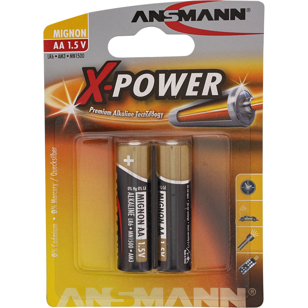 ANSMANN 5015613 Alkaline Batterie Mignon AA, 2er-Pack - best4you