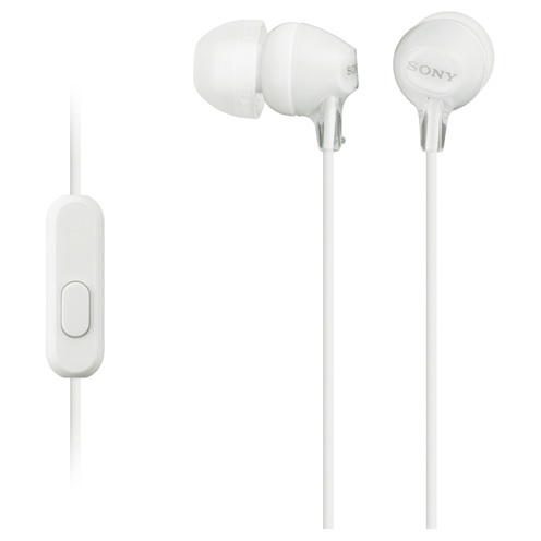 SONY In-Ear Kopfhörer mit Fernbedienung - MDR-EX15APW, best4you Weiß