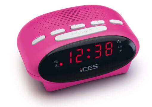 Lenco ICR-210 FM-Uhrenradio & Radiowecker (Pink)