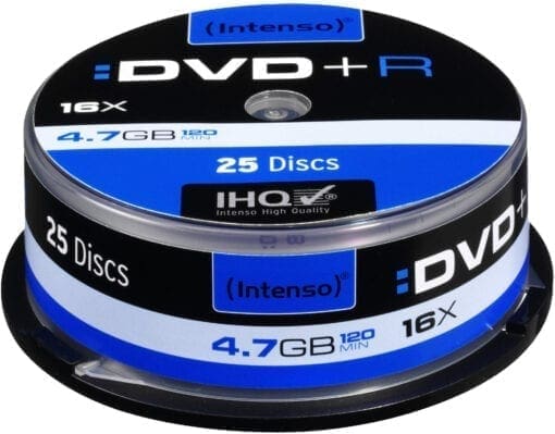 Intenso DVD+R 4,7GB 16x Speed Cake Box 25