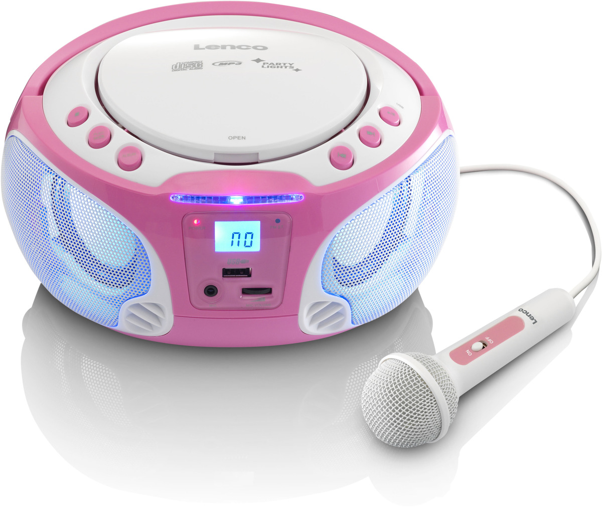 MP3, Lichteffekt, best4you m. USB, - CD-Radio SCD-650PK Mikro(Pink) Lenco