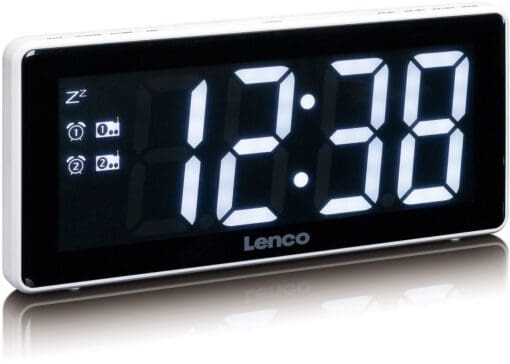 Lenco CR-30 Radiowecker mit 3" LED-Display (Weiß)