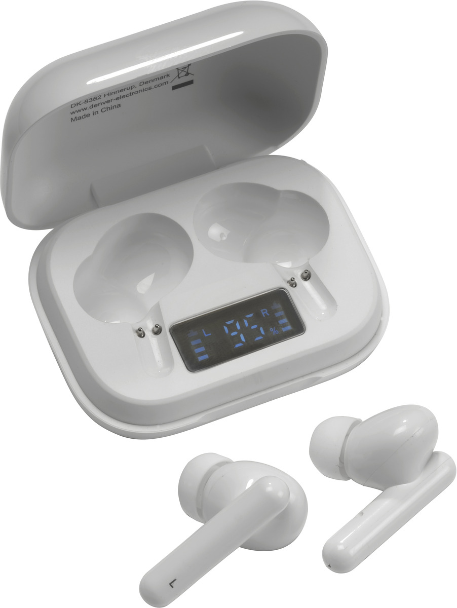 Denver Kabellose Bluetooth-Kopfhörer TWE-38, Weiß - best4you