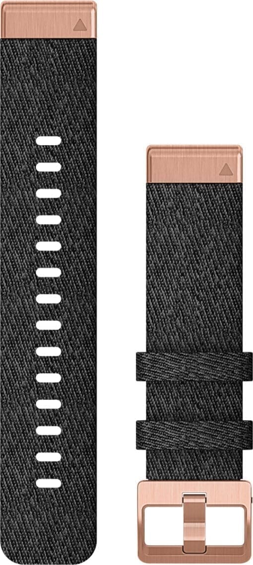 Garmin Ersatzarmband QuickFit20 Nylon Schwarz/Rosegold