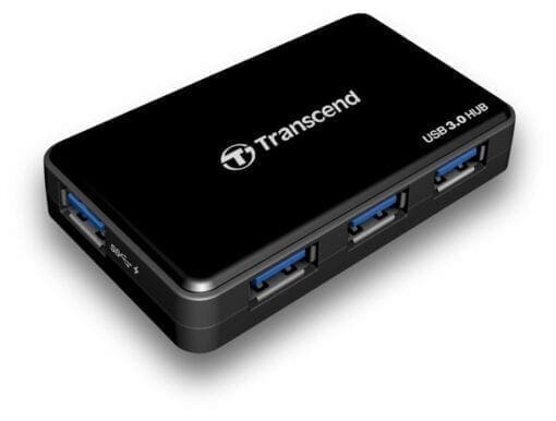 Transcend HUB3K inkl. Netzteil & Schnell-Lade-Port USB 3.0