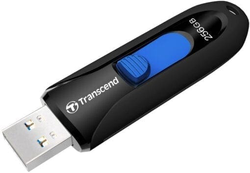 Transcend 256GB JetFlash 790 USB 3.1 Pen Drive, Capless, Black