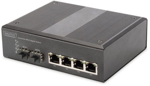 DIGITUS DN-651106 Industr. 4-Port Gigabit Switch 2xSFP UPlink