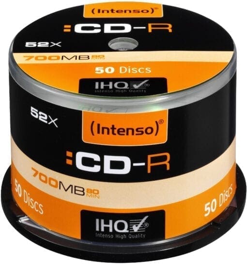 Intenso CD-R 700MB/80 Min. 52x Speed Cake Box 50