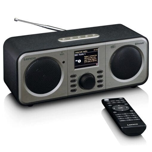 Lenco DIR-141BK Stereo internet Radio mit DAB+, FM (Schwarz)