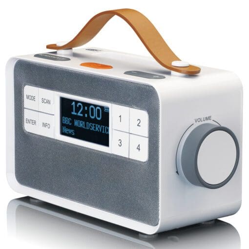 Lenco PDR-065WH Tragbares DAB+/FM-Radio (Weiß)