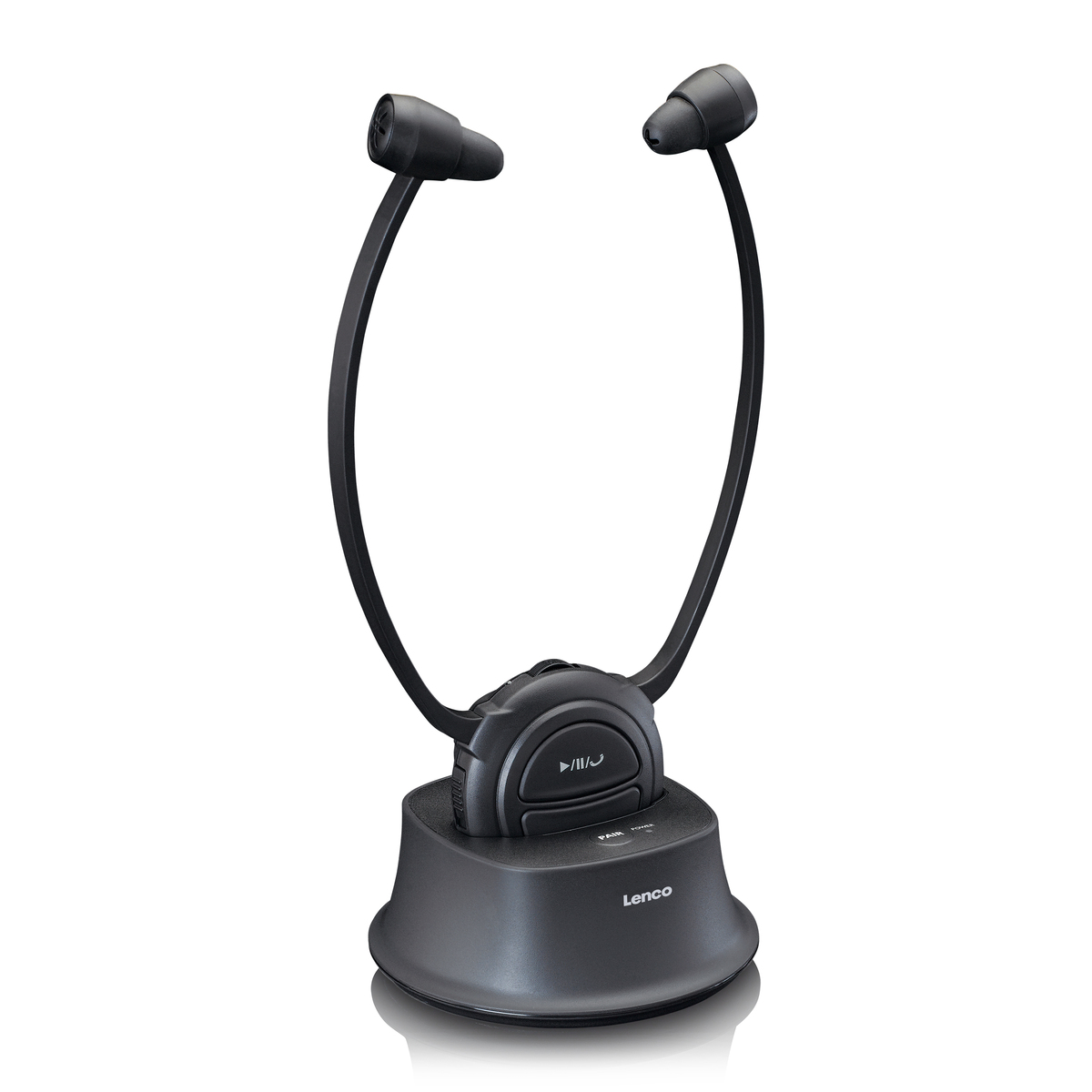 Schwarz HPW-400BK - Kabellose Gehörverstärker-Kopfhörer, Lenco best4you