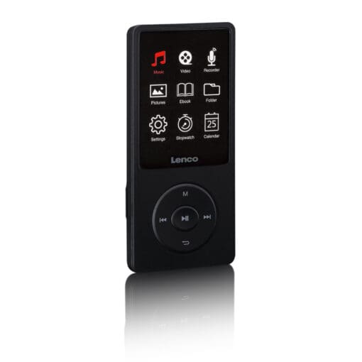 LENCO Xemio-669BK MP4-Player mit großem Display Akku 8GB grau