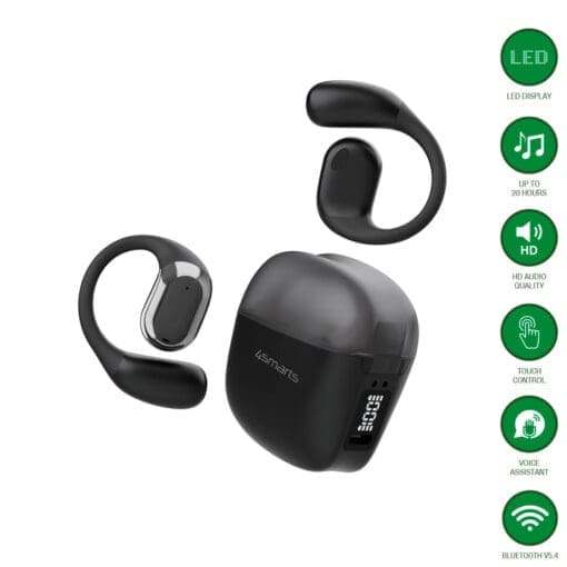 4smarts OWS Bluetooth Kopfhörer SkyBuds Sport, schwarz