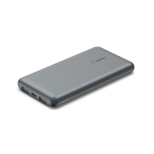 Belkin BOOST CHARGE Powerbank, 10.000mAh 12W, USB-A & -C, grau