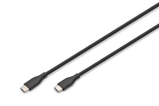 DIGITUS USB-C Silikon Anschlusskabel, 2m, schwarz