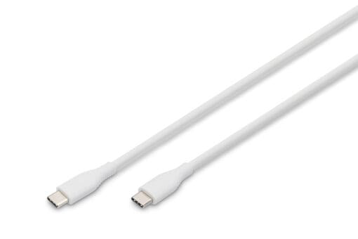 DIGITUS USB-C Silikon Anschlusskabel, 0,5m, weiß