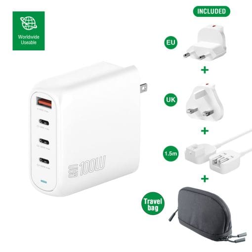 4smarts Ladegerät GaN Flex Pro 100W 3 USB-C+1 USB-A, Travel