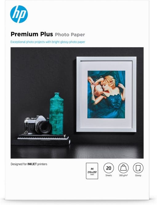 HP Premium+ Fotopapier A4 (210x297mm) 20Blatt weiss 300gr