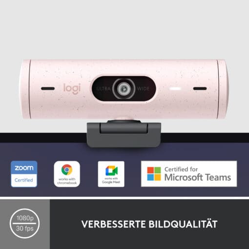 Logitech Webcam BRIO 500 Rosa – Bild 8