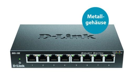 D-Link DGS-108 8-Port Layer2 Gigabit Switch – Bild 4