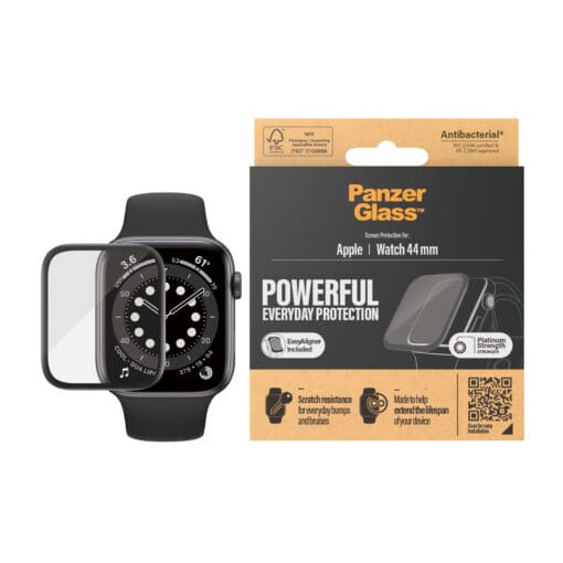 PanzerGlass f. Apple Watch Series 4/5 44mm, Black – Bild 2