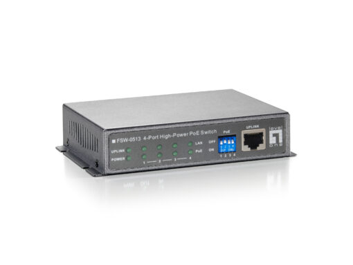 LevelOne FSW-0513 4-Port High-Power PoE-Switch (incl.Netzteil)