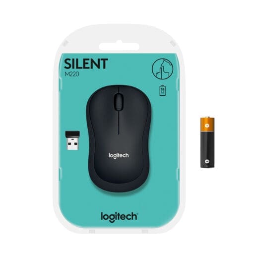 Logitech M220 SILENT Wireless Maus schwarz – Bild 4