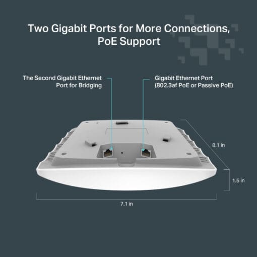 TP-Link Festa F54 AC1750 MU-MIMO GIG Deckenmontage WiFi 5 AP – Bild 6