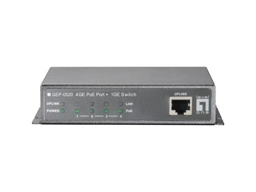 LevelOne GEP-0520 4-Port Gigabit PoE + 1-Port Uplink Switch – Bild 3