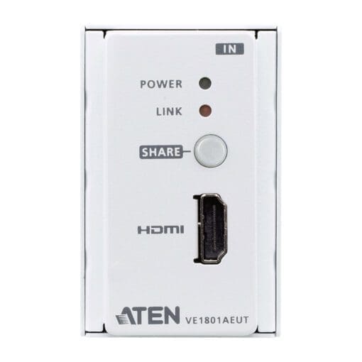 ATEN VE1801AEUT HDMI HDBaseT-Lite Sender mit EU-Wandplatte PoH 4K bei 40m – Bild 2