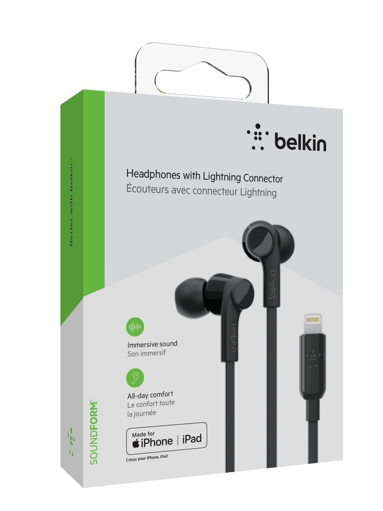 Belkin Rockstar - Lightning Connector best4you Kopfhörer In-Ear schw. mit