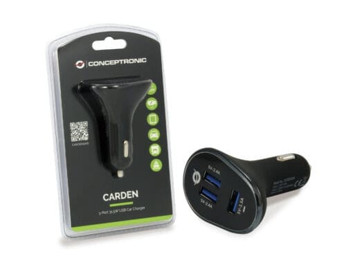 Conceptronic CARDEN 3-Port 31.5W USB Car Charger – Bild 5