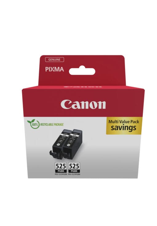 Canon Tintenpatronen Doppelpack PGI-525 BK Schwarz