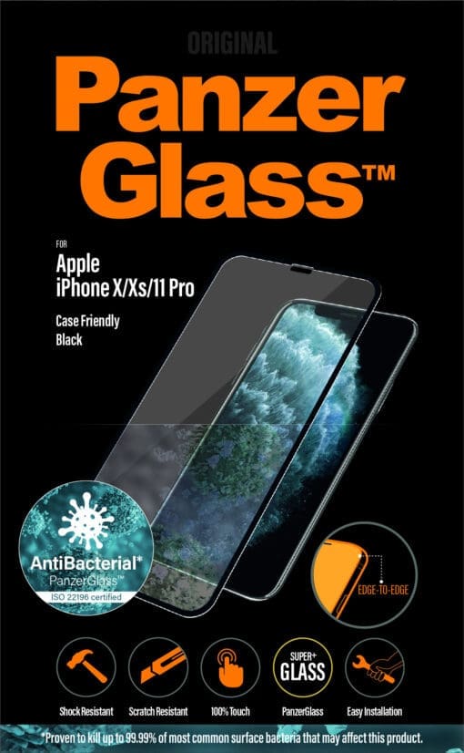 PanzerGlass iPhone 11 Pro/XS, CF, E2E, Antibakt, Black – Bild 8