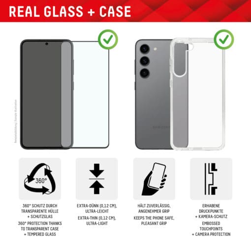 DISPLEX Panzerglas + Case Samsung Galaxy S24 Ultra – Bild 3