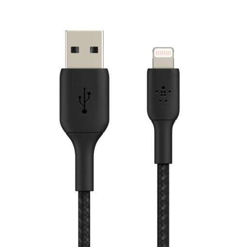 Belkin Lightning Lade/Sync Kabel ummantelt mfi 1m schwarz – Bild 3