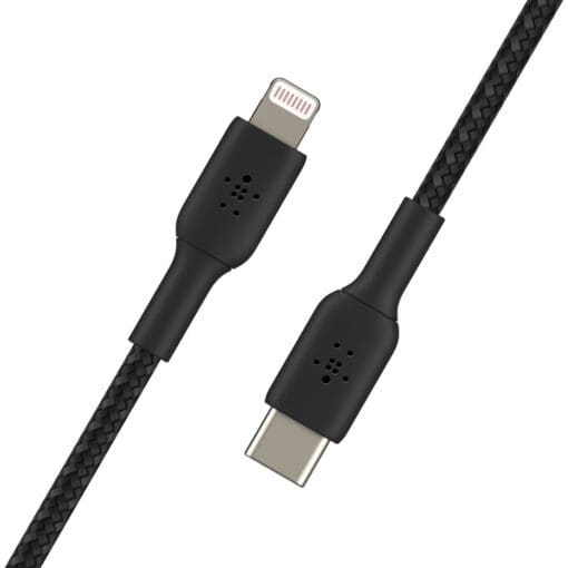 Belkin Lightning/USB-C Kabel ummantelt mfi 1m schwarz