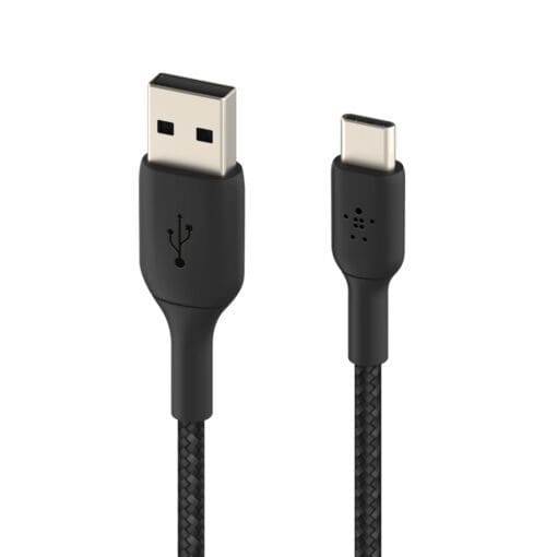 Belkin USB-C/USB-A Kabel ummantelt, 1m, schwarz – Bild 4