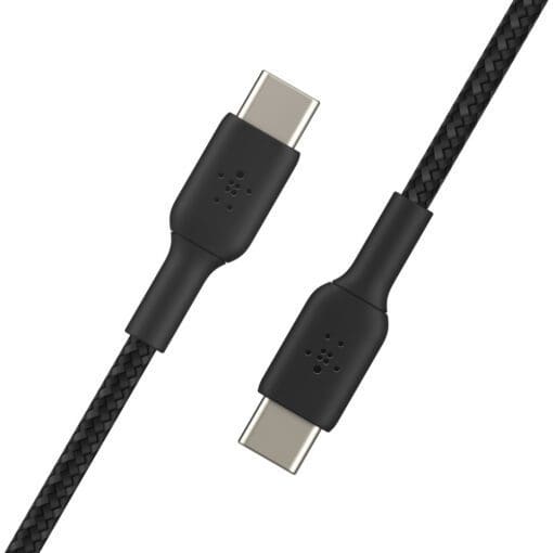 Belkin USB-C/USB-C Kabel ummantelt, 1m, schwarz – Bild 2