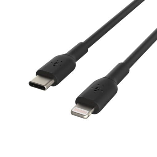 Belkin Lightning/USB-C Kabel PVC, mfi zertifiziert, 1m schwarz – Bild 2