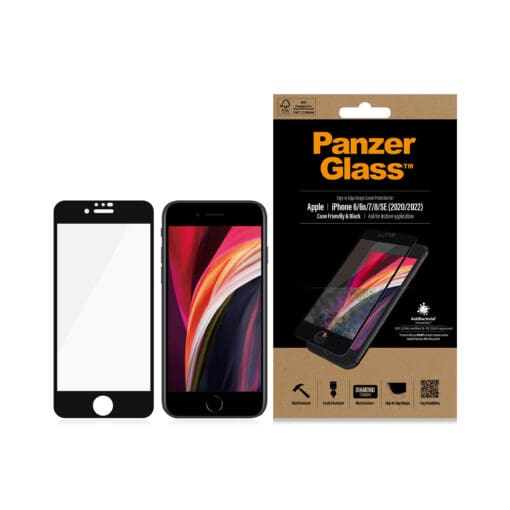 PanzerGlass f. iPhone 6/7/8/SE 2020, CF, Black – Bild 3