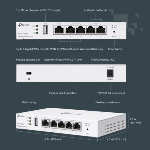 TP-Link Festa FR205 Gigabit VPN Gateway – Bild 8