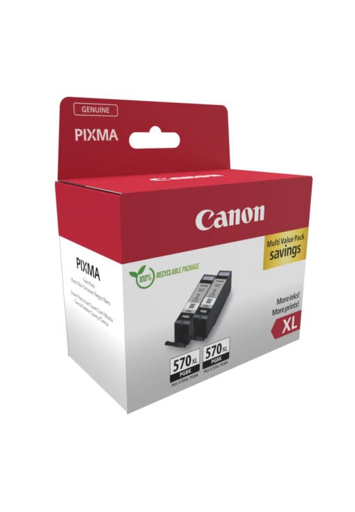 Canon Tintenpatronen Doppelpack  PGI-570XL BK Schwarz – Bild 2