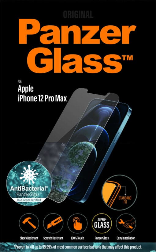 PanzerGlass iPhone 12 Pro Max Antibakt., Standard Fit – Bild 8