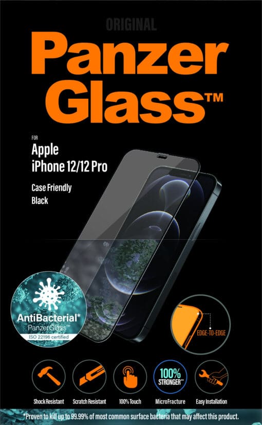 PanzerGlass E2E iPhone 12/ 12 Pro, CF, Antibakt. – Bild 8