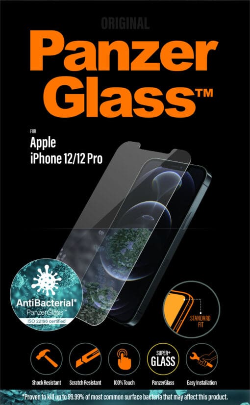 PanzerGlass iPhone 12/ 12 Pro, Antibakt., Standard fit – Bild 8