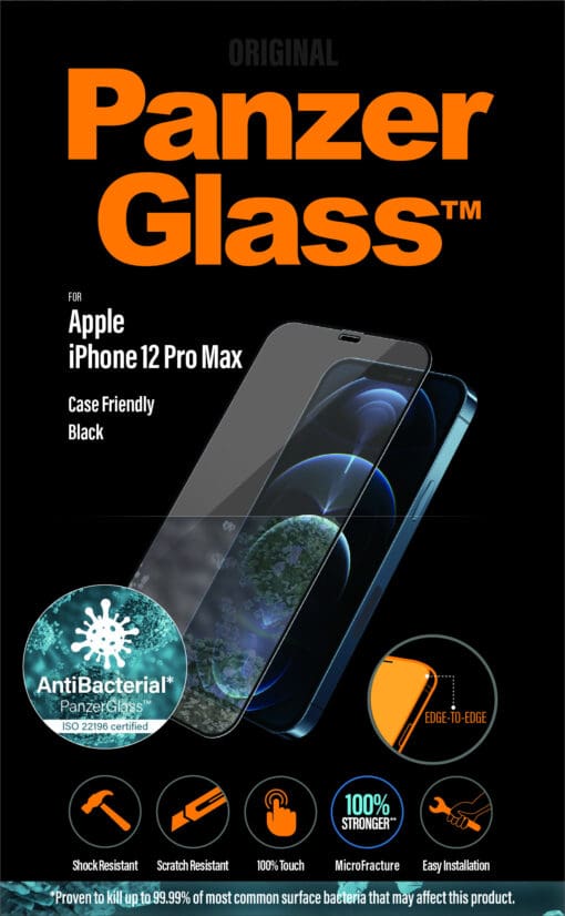 PanzerGlass E2E iPhone 12 Pro Max CF, Antibakt. – Bild 8