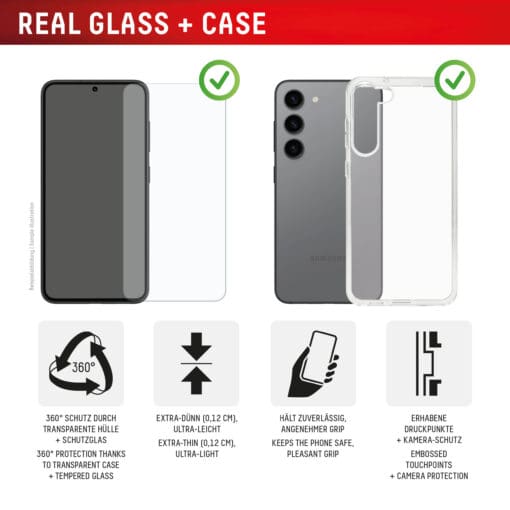 DISPLEX Panzerglas + Case Samsung Galaxy S24+ – Bild 3