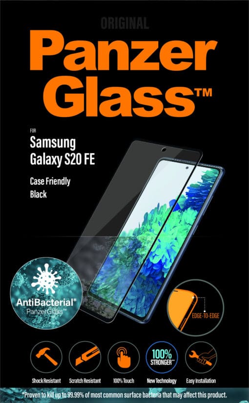 PanzerGlass E2E Samsung Galaxy S20 FE CF Antibakt, Black – Bild 7