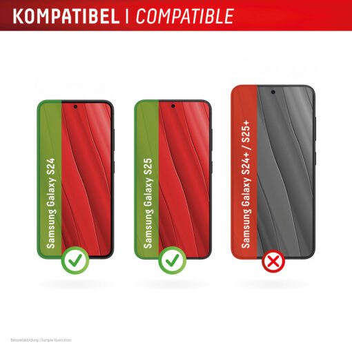 DISPLEX Privacy / Blickschutz Panzerglas Samsung Galaxy S24, Galaxy S25 – Bild 7